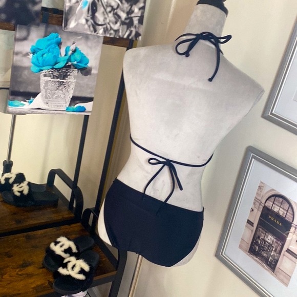 Black with Lace Bathing Suit - Picture 4 of 9